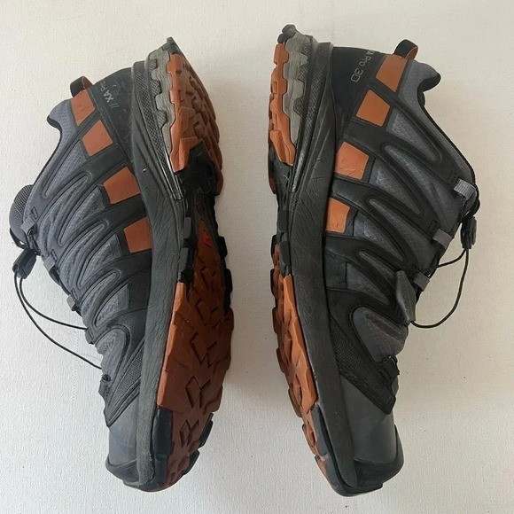 Salomon XA Pro 3D Gore-Tex Gray/Caramel Hiking Shoes Mens 9.5 US - Picture 5 of 7
